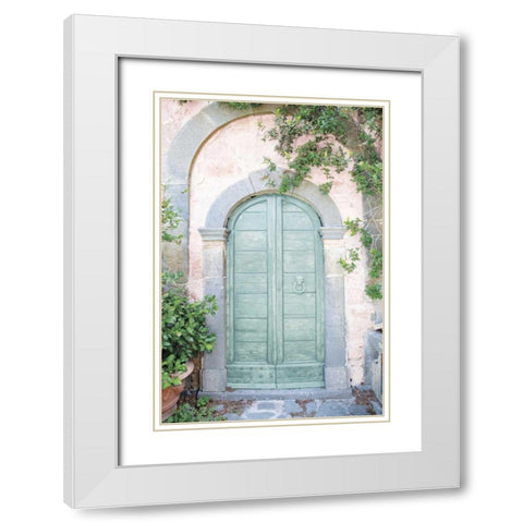 Venice Doorway Light White Modern Wood Framed Art Print with Double Matting by Aledanda