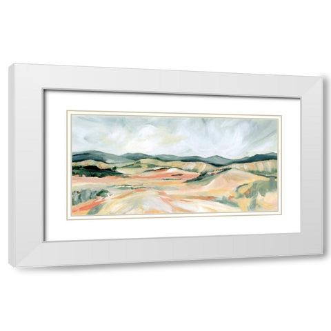 Vermillion Landscape III White Modern Wood Framed Art Print with Double Matting by Pete, Katrina