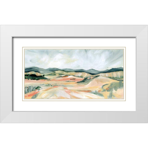Vermillion Landscape III White Modern Wood Framed Art Print with Double Matting by Pete, Katrina