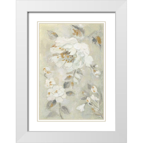 Romantic Spring Flowers II White White Modern Wood Framed Art Print with Double Matting by Vassileva, Silvia