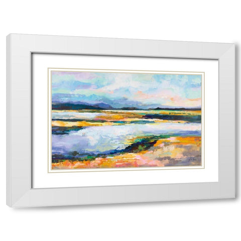 Piece of Mind White Modern Wood Framed Art Print with Double Matting by Vertentes, Jeanette