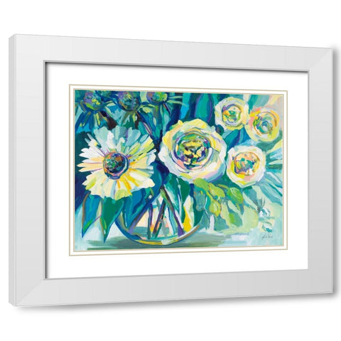 Hope White Modern Wood Framed Art Print with Double Matting by Vertentes, Jeanette