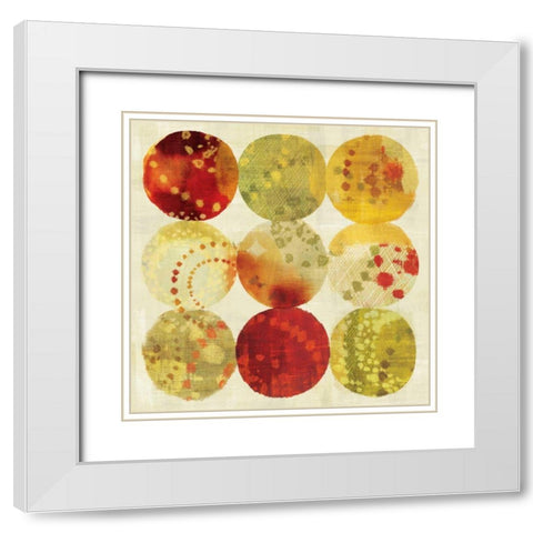 Raindots White Modern Wood Framed Art Print with Double Matting by Wild Apple Portfolio
