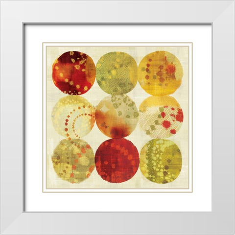 Raindots White Modern Wood Framed Art Print with Double Matting by Wild Apple Portfolio