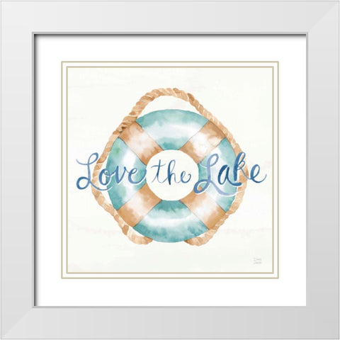 Lake Love VI White Modern Wood Framed Art Print with Double Matting by June, Dina