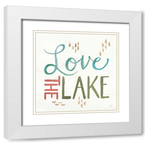 Lake Love VII White Modern Wood Framed Art Print with Double Matting by June, Dina