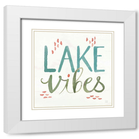 Lake Love VIII White Modern Wood Framed Art Print with Double Matting by June, Dina