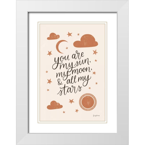 Celestial Boho I White Modern Wood Framed Art Print with Double Matting by Thorns, Becky