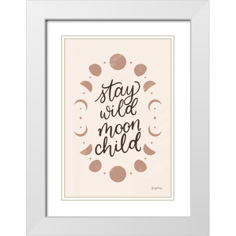 Celestial Boho II White Modern Wood Framed Art Print with Double Matting by Thorns, Becky