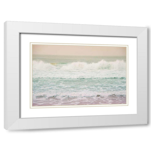 Morning Wave I White Modern Wood Framed Art Print with Double Matting by Urquhart, Elizabeth