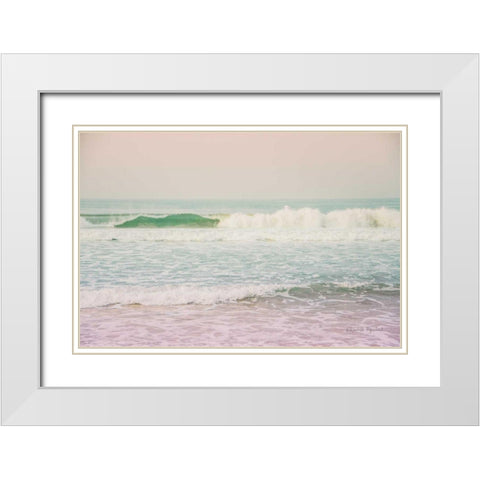 Morning Wave II White Modern Wood Framed Art Print with Double Matting by Urquhart, Elizabeth
