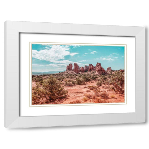 What a View III White Modern Wood Framed Art Print with Double Matting by Urquhart, Elizabeth
