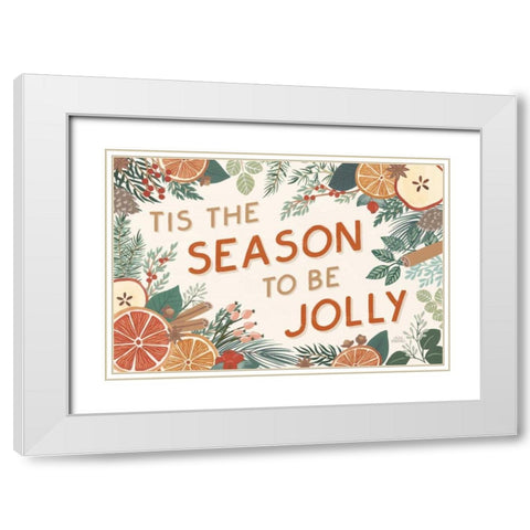 Holiday Spice I White Modern Wood Framed Art Print with Double Matting by Marshall, Laura