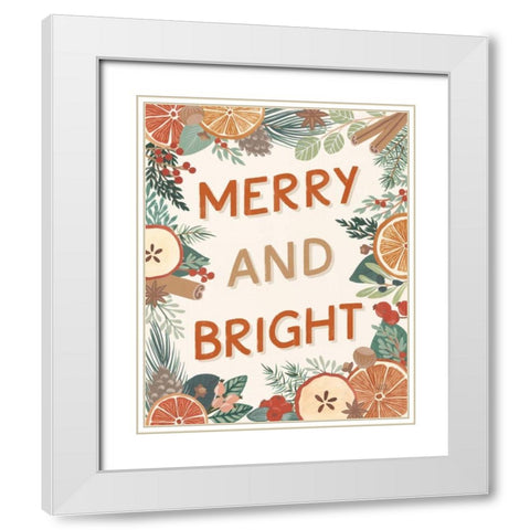 Holiday Spice II White Modern Wood Framed Art Print with Double Matting by Marshall, Laura
