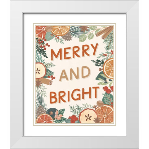 Holiday Spice II White Modern Wood Framed Art Print with Double Matting by Marshall, Laura