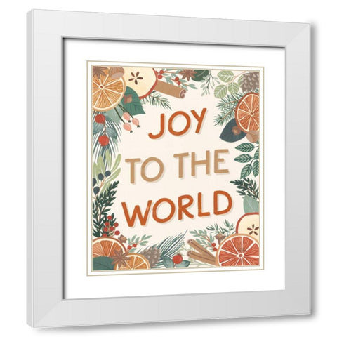 Holiday Spice III White Modern Wood Framed Art Print with Double Matting by Marshall, Laura