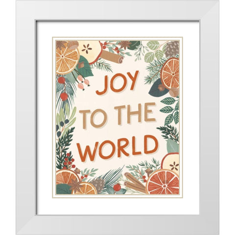 Holiday Spice III White Modern Wood Framed Art Print with Double Matting by Marshall, Laura