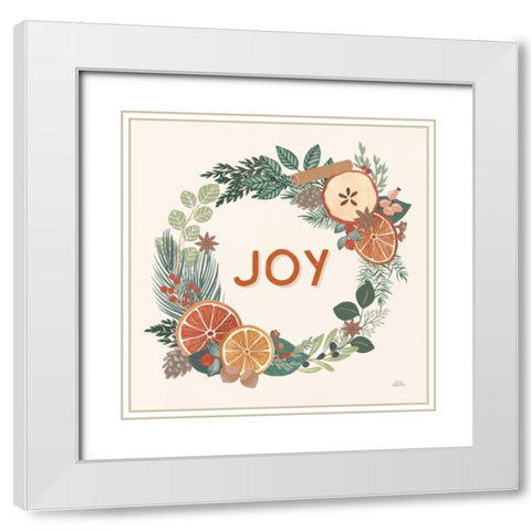 Holiday Spice IV White Modern Wood Framed Art Print with Double Matting by Marshall, Laura