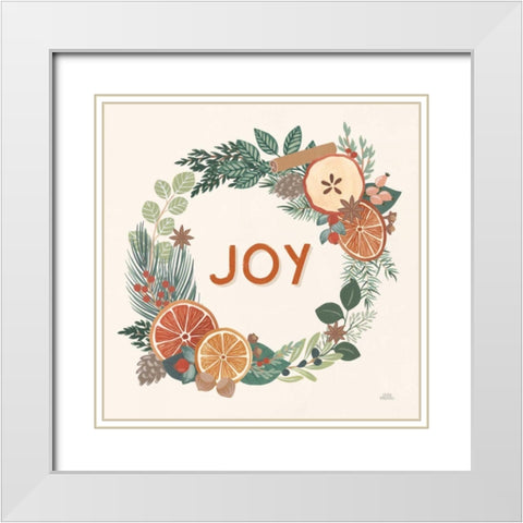 Holiday Spice IV White Modern Wood Framed Art Print with Double Matting by Marshall, Laura