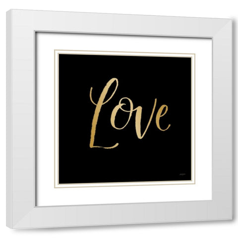 Blooming Delight Love White Modern Wood Framed Art Print with Double Matting by Jackson, Jenaya
