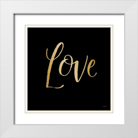 Blooming Delight Love White Modern Wood Framed Art Print with Double Matting by Jackson, Jenaya