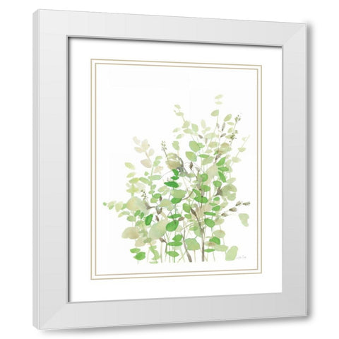 Spring Greens White Modern Wood Framed Art Print with Double Matting by Pete, Katrina