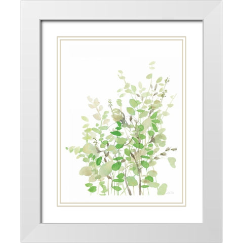 Spring Greens White Modern Wood Framed Art Print with Double Matting by Pete, Katrina
