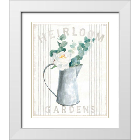 Floursack Home V Cottage White Modern Wood Framed Art Print with Double Matting by Nai, Danhui