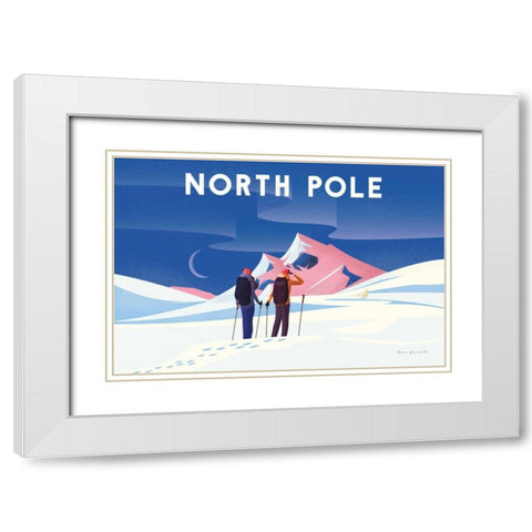 North Pole White Modern Wood Framed Art Print with Double Matting by Escalante, Omar