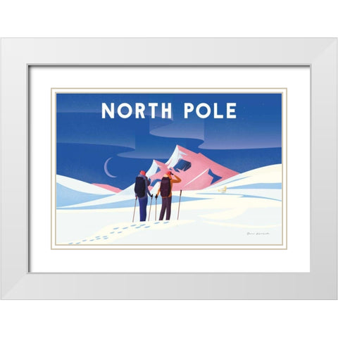 North Pole White Modern Wood Framed Art Print with Double Matting by Escalante, Omar
