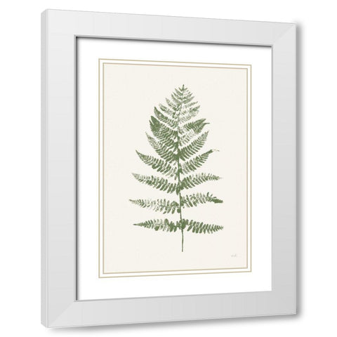 Fern Print II White Crop White Modern Wood Framed Art Print with Double Matting by Hershey, Moira