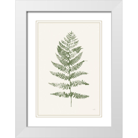 Fern Print II White Crop White Modern Wood Framed Art Print with Double Matting by Hershey, Moira