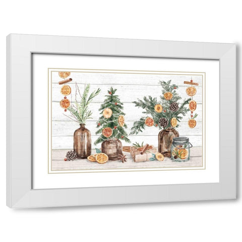 Seasonal Market I White Modern Wood Framed Art Print with Double Matting by Urban, Mary