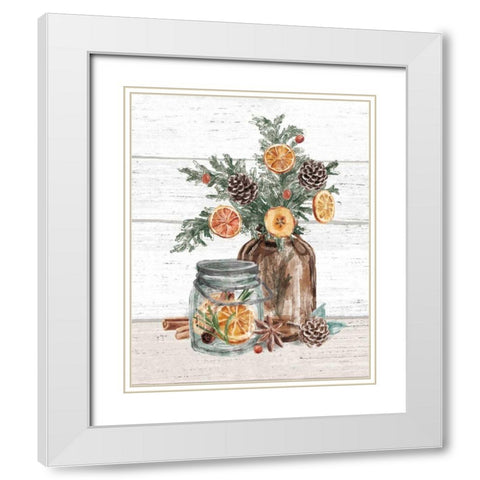 Seasonal Market II White Modern Wood Framed Art Print with Double Matting by Urban, Mary