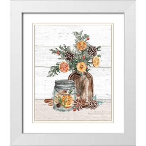 Seasonal Market II White Modern Wood Framed Art Print with Double Matting by Urban, Mary