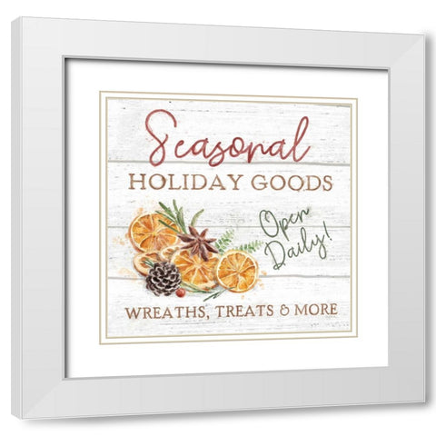 Seasonal Market VI White Modern Wood Framed Art Print with Double Matting by Urban, Mary