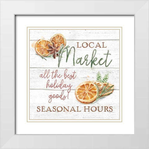Seasonal Market VII White Modern Wood Framed Art Print with Double Matting by Urban, Mary