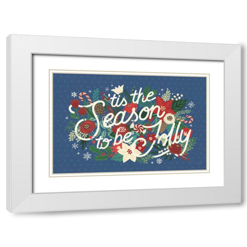 Christmas Wishes II Dark White Modern Wood Framed Art Print with Double Matting by Marshall, Laura