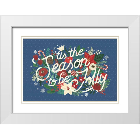 Christmas Wishes II Dark White Modern Wood Framed Art Print with Double Matting by Marshall, Laura