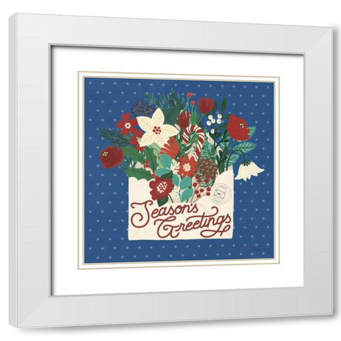 Christmas Wishes III Dark White Modern Wood Framed Art Print with Double Matting by Marshall, Laura