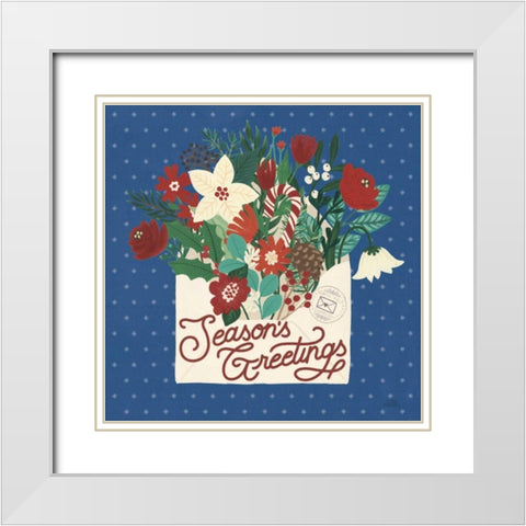 Christmas Wishes III Dark White Modern Wood Framed Art Print with Double Matting by Marshall, Laura