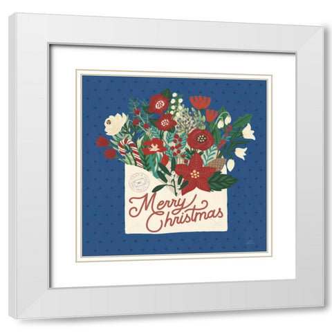 Christmas Wishes IV Dark White Modern Wood Framed Art Print with Double Matting by Marshall, Laura