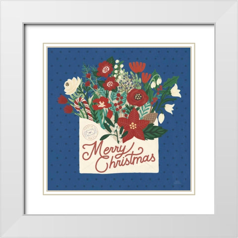 Christmas Wishes IV Dark White Modern Wood Framed Art Print with Double Matting by Marshall, Laura