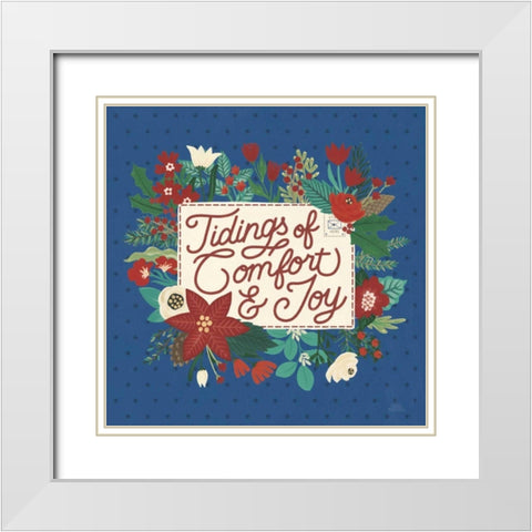 Christmas Wishes V Dark White Modern Wood Framed Art Print with Double Matting by Marshall, Laura