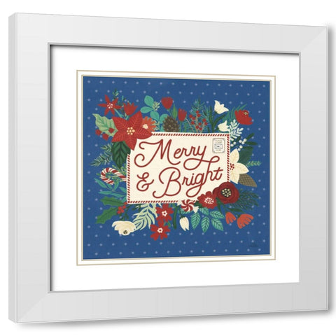 Christmas Wishes VI Dark White Modern Wood Framed Art Print with Double Matting by Marshall, Laura