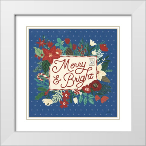 Christmas Wishes VI Dark White Modern Wood Framed Art Print with Double Matting by Marshall, Laura