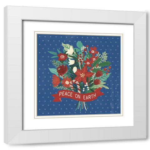 Christmas Wishes VIII Dark White Modern Wood Framed Art Print with Double Matting by Marshall, Laura