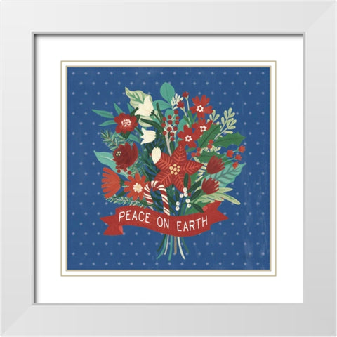 Christmas Wishes VIII Dark White Modern Wood Framed Art Print with Double Matting by Marshall, Laura