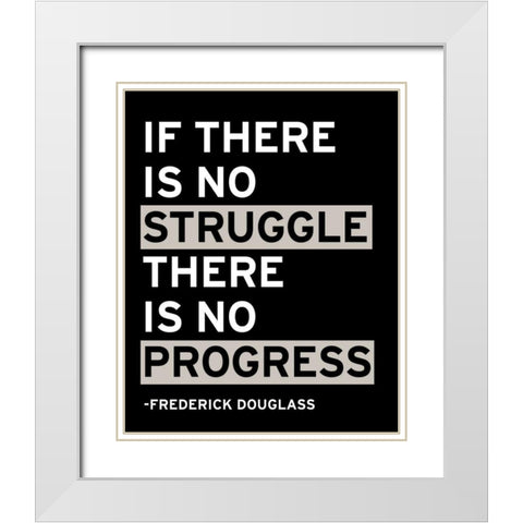 Motivation I White Modern Wood Framed Art Print with Double Matting by Wild Apple Portfolio