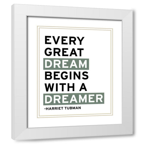 Motivation II White Modern Wood Framed Art Print with Double Matting by Wild Apple Portfolio